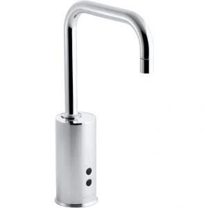 KOHLER Gooseneck Single-Hole Touchless Hybrid Energy Cell-Powered Commercial Faucet with Insight Technology in Polished Chrome