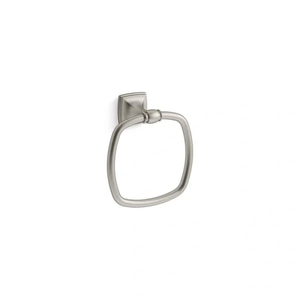 KOHLER Grand Wall Mounted Towel Ring in Vibrant Brushed Nickel