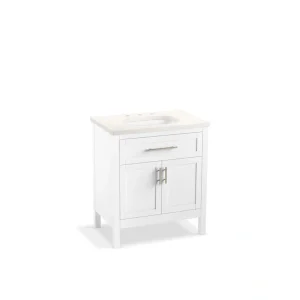 KOHLER Hadron 30.75in. Single Sink Freestanding White Bath Vanity with White Quartz Top Assembled