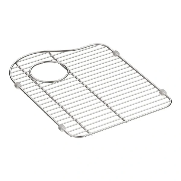 KOHLER Hartland 13-1/8 in. x 16-7/8 in. Stainless Steel Left-Hand Bottom Bowl Rack for K-5818 Sink