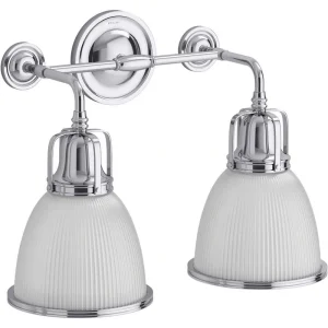 KOHLER Hauksbee 2-Light Polished Chrome Finish Wall Sconce