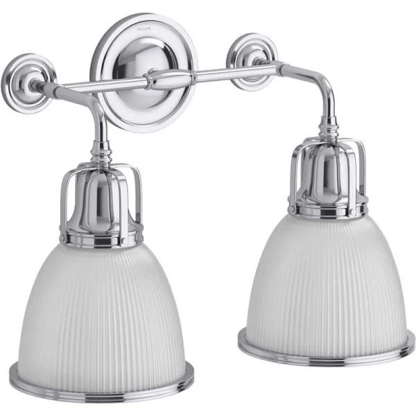KOHLER Hauksbee 2-Light Polished Chrome Finish Wall Sconce