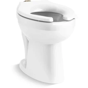 KOHLER Highcliff Ultra-ADA-Height Elongated Flushometer Toilet Bowl Only with Top Spud in White