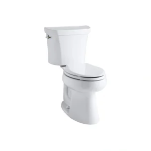 KOHLER Highline 10 in. Rough In 2-Piece 1.1 GPF Dual Flush Elongated Toilet in White Seat Not Included