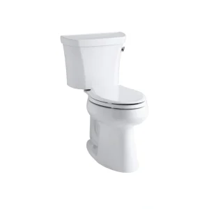 KOHLER Highline 10 in. Rough In 2-Piece 1.28 GPF Single Flush Elongated Toilet in White Seat Not Included T726939340