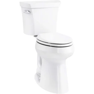 KOHLER Highline 12 in. Rough In 2-Piece 1.28 GPF Single Flush Elongated Toilet in White Seat Not Included T726940869