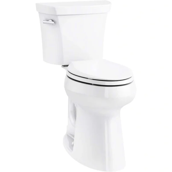 KOHLER Highline 12 in. Rough In 2-Piece 1.28 GPF Single Flush Elongated Toilet in White Seat Not Included T726940869
