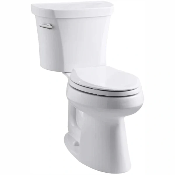 KOHLER Highline 14 in. Rough In 2-Piece 1.28 GFP Single Flush Elongated Chair Height Toilet in White, Seat Not Included