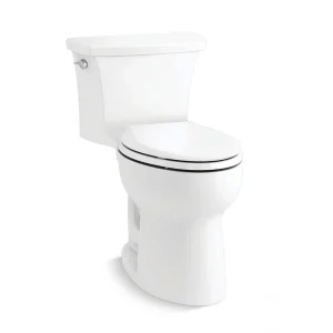 KOHLER Highline Arc 12 in. Rough in 1-Piece 1.28 GFP Single Flush Elongated Chair Height Toilet in White with Soft Close Seat