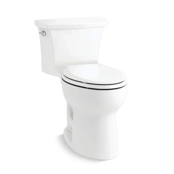 KOHLER Highline Arc 12 in. Rough in 1-Piece 1.28 GFP Single Flush Elongated Chair Height Toilet in White with Soft Close Seat