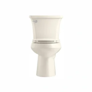 KOHLER Highline Arc 12in. Rough In 2-Piece 1.28 GFP Single Flush Elongated Chair Height Toilet in Biscuit with Soft Close Seat