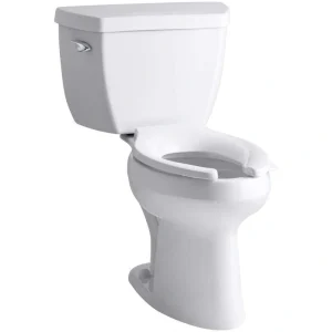 KOHLER Highline Classic 12in. Rough In 2-Piece 1.6 GFP Single Flush Elongated Chair Height Toilet in White, Seat Not Included