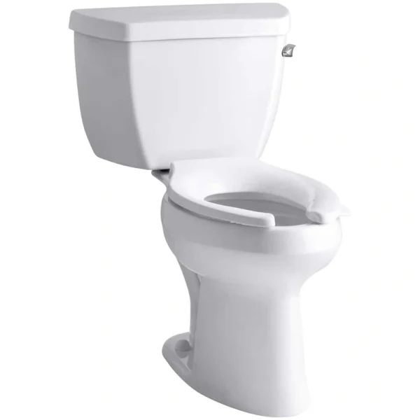 KOHLER Highline Classic 12in. Rough In 2-Piece 1.6 GFP Single Flush Elongated Toilet w/ Tank Lock in White, Seat Not Included