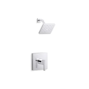 KOHLER Honesty 1-Spray 6.5 in. Single Wall Mount Fixed Shower Head in Polished Chrome