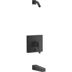 KOHLER Honesty Rite-Temp 1-Handle Bath and Shower Trim Set in Matte Black