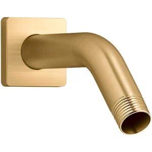KOHLER Honesty Shower Arm and Flange, Vibrant Brushed Moderne Brass