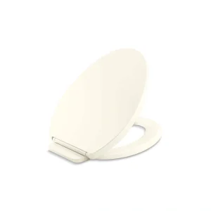 KOHLER Impro ReadyLatch Quiet-Close Elongated Front Toilet Seat in Biscuit