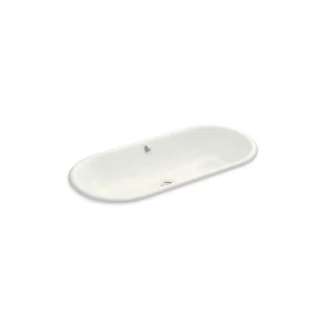 KOHLER Iron Plains 33 in. Drop-In/Undermount Cast Iron Bathroom Sink in White