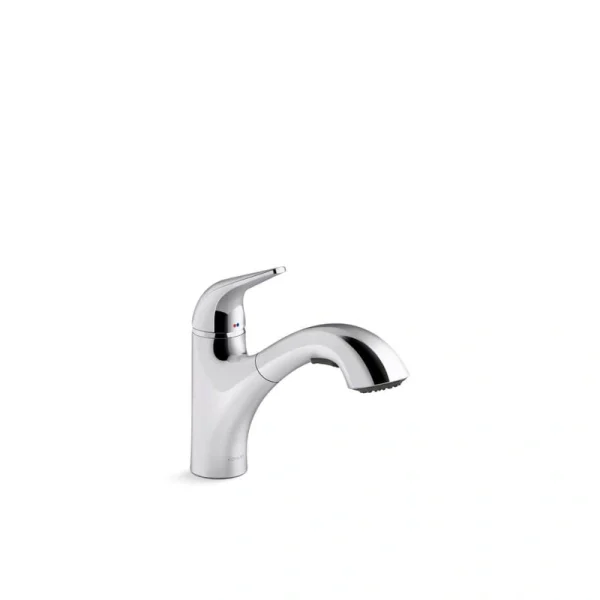 KOHLER Jolt Single Handle Standard Kitchen Faucet in Polished Chrome