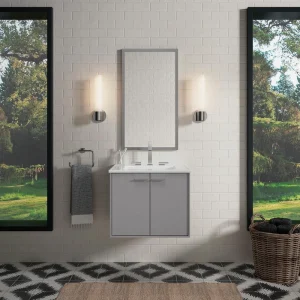 KOHLER Jute 30 in. W x 22 in. D x 20 in. H Bathroom Vanity Cabinet without Top in Linen White