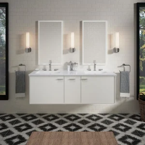 KOHLER Jute 60 in. W x 22 in. D x 20 in. H Bathroom Vanity Cabinet without Top in Linen White