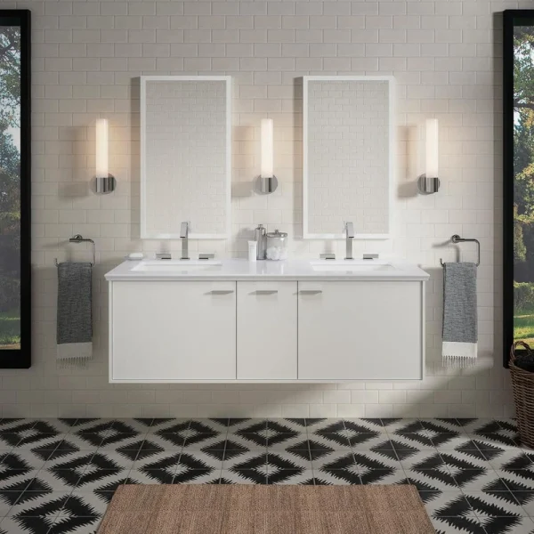 KOHLER Jute 60 in. W x 22 in. D x 20 in. H Bathroom Vanity Cabinet without Top in Linen White