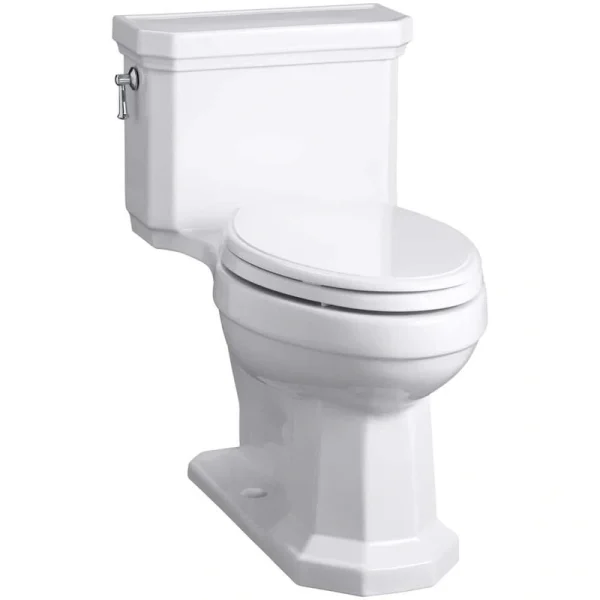 KOHLER Kathryn 12 in. Rough In 1-Piece 1.28 GPF Single Flush Elongated Toilet in White Seat Included