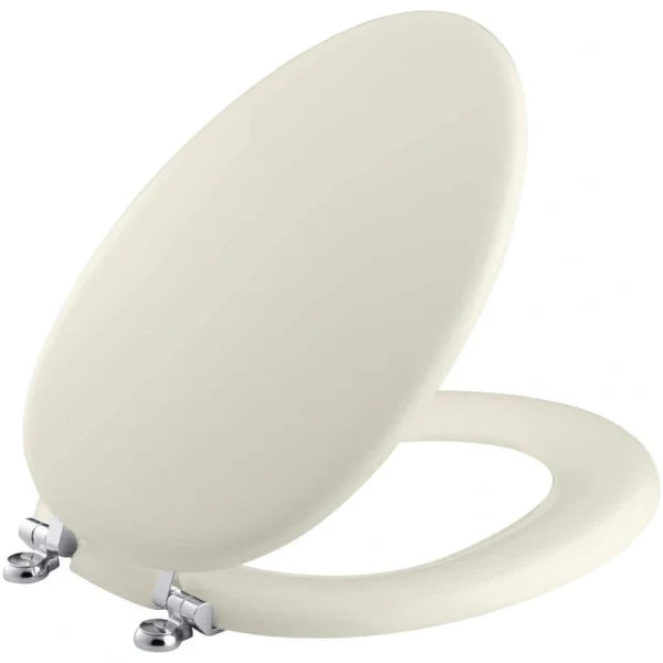 KOHLER Kathryn Elongated Closed Front Toilet Seat in Biscuit