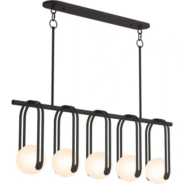 KOHLER Kraga 5-Light Matte Black Chandelier
