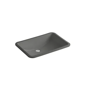 KOHLER Ladena 23 1/4″ Undermount Bathroom Sink in Thunder Grey with Overflow Drain
