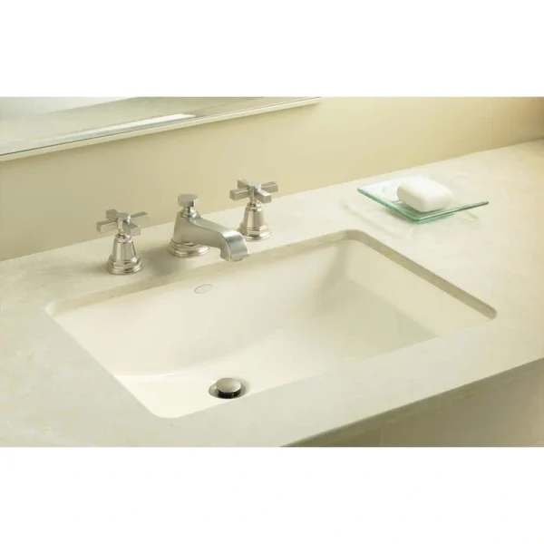 KOHLER Ladena 23 1/4″ Undermount Bathroom Sink in White with Overflow Drain