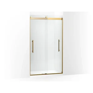 KOHLER Levity Plus 45-48 in. W x 82 in. H with 3/8 in. Thick Sliding Frameless Shower Door Crystal Clear Glass