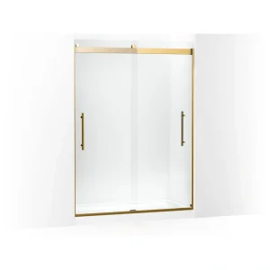 KOHLER Levity Plus 57-60 in. W x 82 in. H with 3/8 in. Thick Sliding Frameless Shower Door Crystal Clear Glass T726938632
