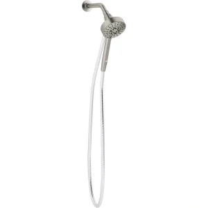 KOHLER Lively 4-Spray Patterns Wall Mount 4.312 in. Handheld Shower Head in Vibrant Brushed Nickel