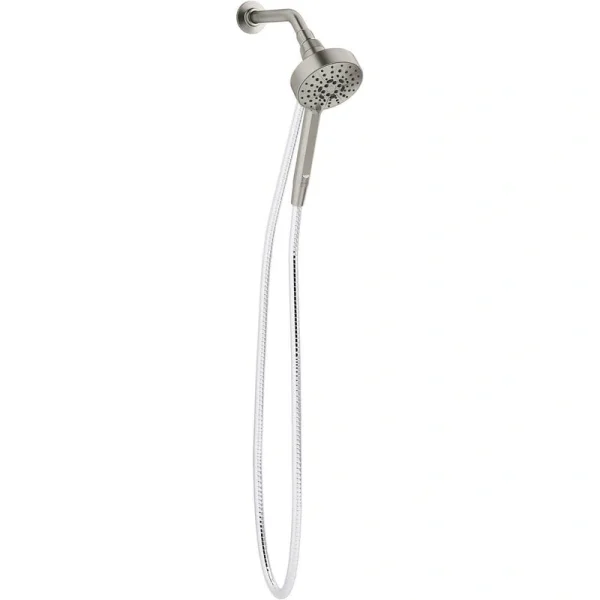 KOHLER Lively 4-Spray Patterns Wall Mount 4.312 in. Handheld Shower Head in Vibrant Brushed Nickel