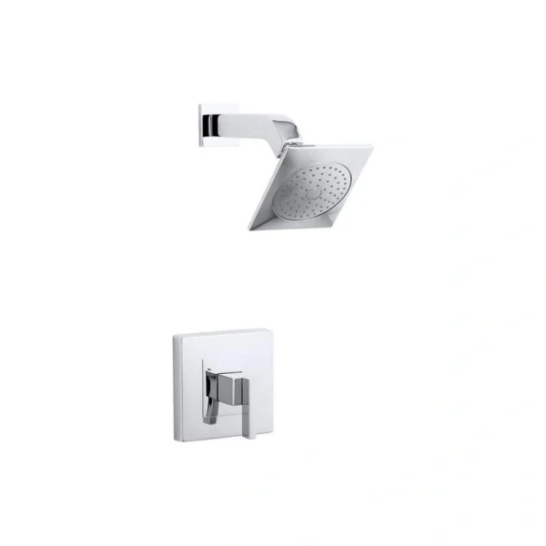 KOHLER Loure 1-Spray 6.3 in. Single Wall Mount Fixed Shower Head in Polished Chrome