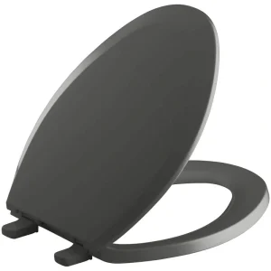 KOHLER Lustra Elongated Closed-Front Toilet Seat in Thunder Grey
