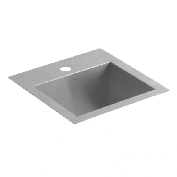 KOHLER Lyric 15 in. Stainless Steel 18 Gauge Drop in/Undermount Bar Sink