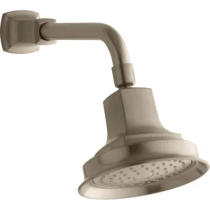 KOHLER Margaux 1-Spray Patterns 5.94 in. Wall Mount Fixed Shower Head in Vibrant Brushed Bronze