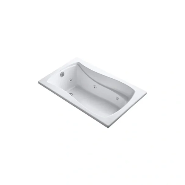 KOHLER Mariposa 60 in. Rectangular Drop-in Whirlpool Bathtub in White