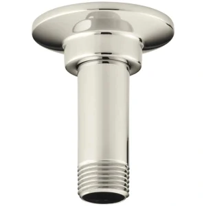 KOHLER MasterShower 3 in. Straight Ceiling-Mount Shower Arm and Flange, Vibrant Polished Nickel