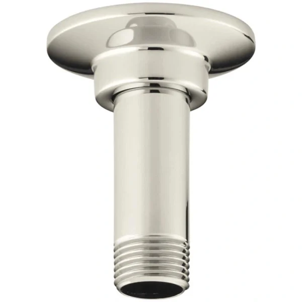 KOHLER MasterShower 3 in. Straight Ceiling-Mount Shower Arm and Flange, Vibrant Polished Nickel