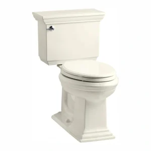 KOHLER Memoirs 12 in. Rough In 2-Piece 1.28 GPF Single Flush Elongated Toilet in Biscuit Seat Not Included