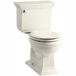 KOHLER Memoirs 12 in. Rough In 2-Piece 1.28 GPF Single Flush Round Toilet in Biscuit Seat Not Included T726940720