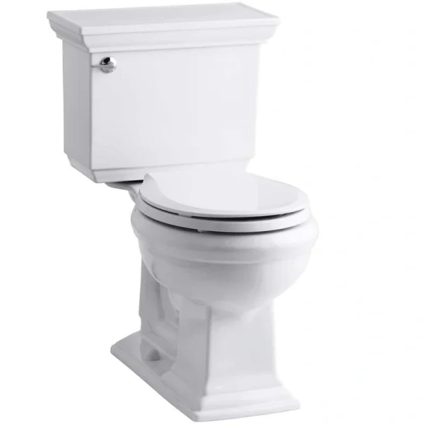 KOHLER Memoirs 12 in. Rough In 2-Piece 1.28 GPF Single Flush Round Toilet in White Seat Not Included T726941099