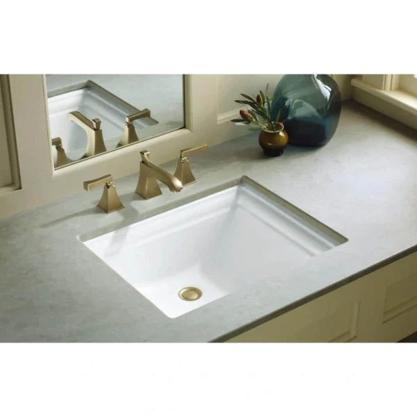KOHLER Memoirs 20 in. Vitreous China Undermount Bathroom Sink in White with Overflow Drain
