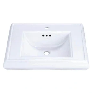 KOHLER Memoirs 5-1/4 in. Ceramic Pedestal Sink Basin in White with Overflow Drain