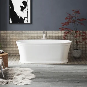 KOHLER Memoirs 60 in. x 34 in. Soaking Bathtub with Center Drain in White
