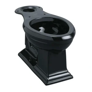 KOHLER Memoirs Comfort Height Elongated Toilet Bowl Only in Black Black