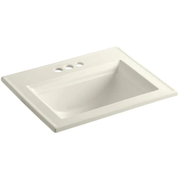 KOHLER Memoirs Stately 22-3/4 in. Drop-In Vitreous China Bathroom Sink in Biscuit T726939253